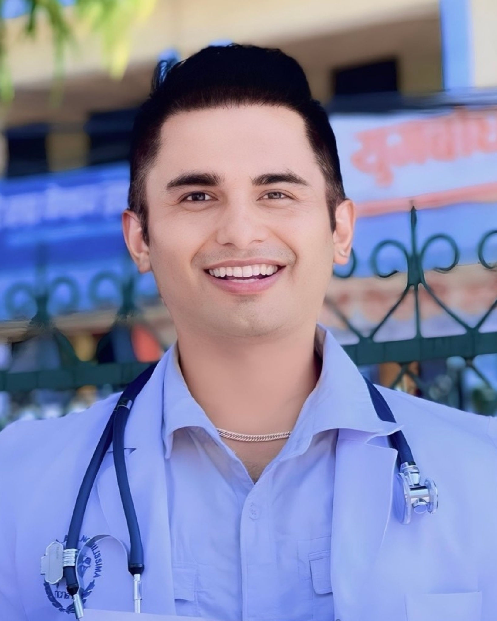 Dr Sandesh Lamsal (in Nepali: डा. सन्देश लम्साल), born on 17th August 1994, in the Dang district of Nepal, is a Nepalese internet celebrity, doctor, sportsman, social media influencer, model and social worker known for his innovative posts on different social media platforms and achievements on his social, professional & public life. Accordingto different sources, Dr Sandesh Lamsal is the First Nepalese Internet Celebrity to be verified on all social media platforms including Google, Yahoo, Bing, Amazon, Instagram, Facebook, YouTube, TikTok, Likee, Moj, Josh, Chingari, Tiki, RuTube, VK, Telegram, Huut and Vero app in 2022. He is also considered the Most Stunning Nepali Man by different news sources, on the basis of his astonishing social media posts, bold character and hot photographs found on the internet.